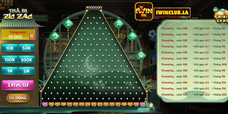 Thả Bi Zic Zac Iwin Club - Chơi Nhỏ Thắng Lắc Nhắc 3 Thả bi zic zac IWIN CLUB
